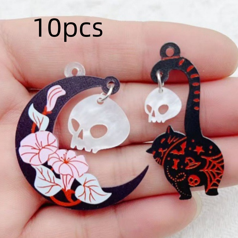 10pcs Halloween Acrylic Ghost  - Wedding Yes 评论和价格