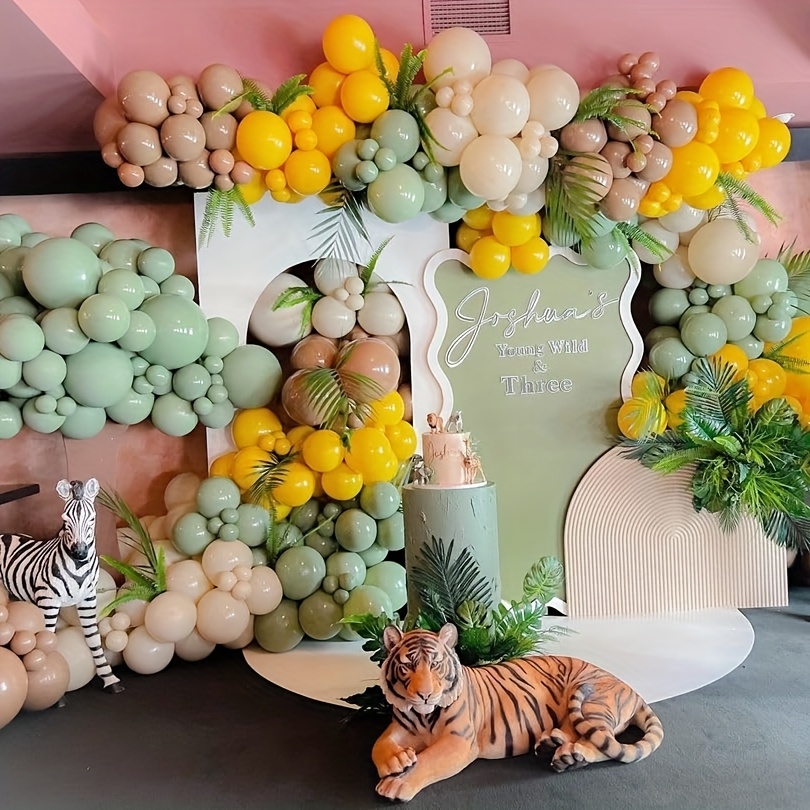 146pcs Sage Green Yellow Ballo - Wedding Balloon Arch 评论和价格