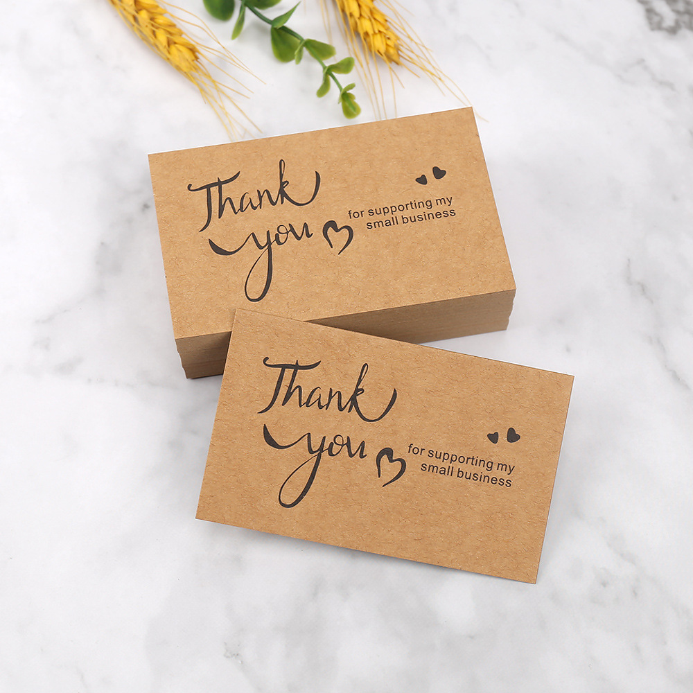 50pcs Thank You Cards Kraft Pa - Wedding/Event Supply Store 评论和价格