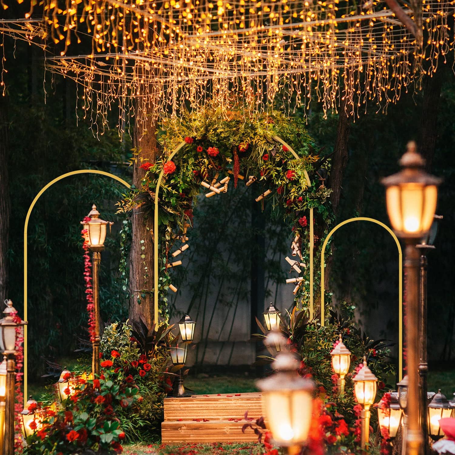 1pc Gold Metal Arch Backdrop S - Wedding Balloon Arch 评论和价格