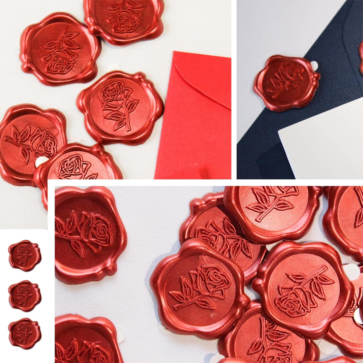 25pcs/set 3D Rose Flower Shape - Wedding Sutra 评论和价格