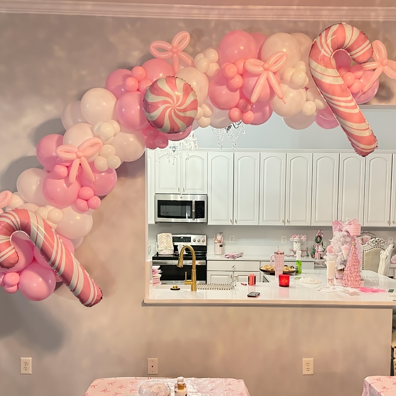 141 Pcs Pink Ribbon Balloons A - Wedding Balloon Arch 评论和价格